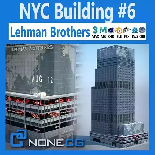 NYC Building Lehman Brothers Low-poly 3D model