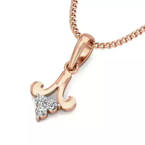 Light wt Diamond Charms Pendant 3dm stl render Detail