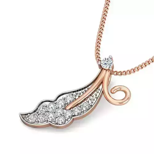 Light wt Diamond Charms Pendant 3dm stl render Detail