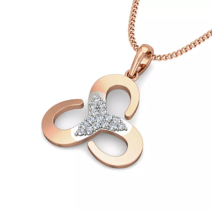 Light wt Diamond Charms Pendant 3dm render Detail 3D print model_0