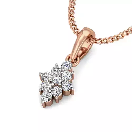Light wt Diamond Charms Pendant 3dm stl render Detail
