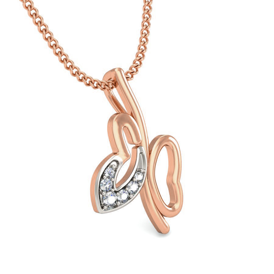 Light wt Diamond Butterfly Charms Pendant 3dm stl render Detail 3D print model_4