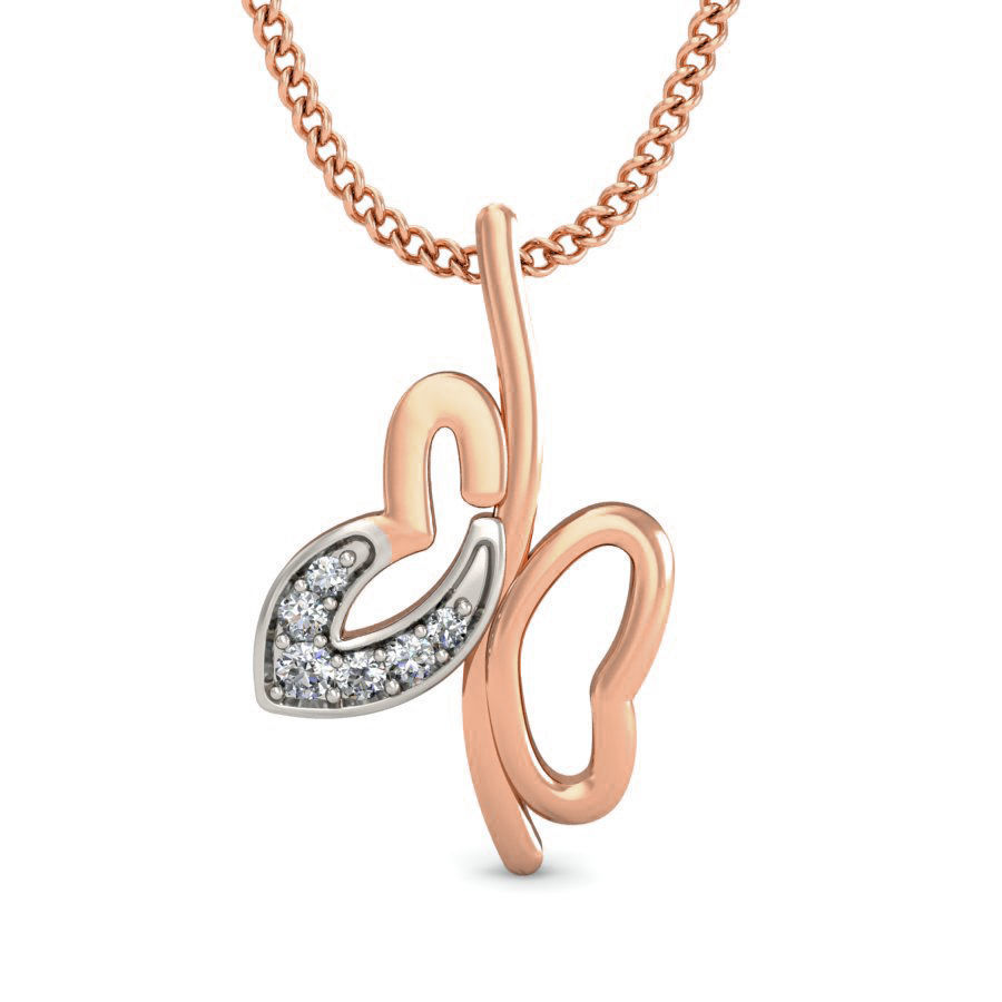 Light wt Diamond Butterfly Charms Pendant 3dm stl render Detail 3D print model_1