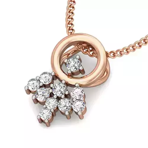 Light wt Diamond Charms Pendant 3dm render Detail