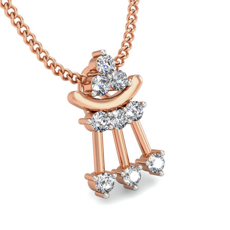 Light wt Diamond Charms Pendant 3dm stl render Detail 3D print model_4