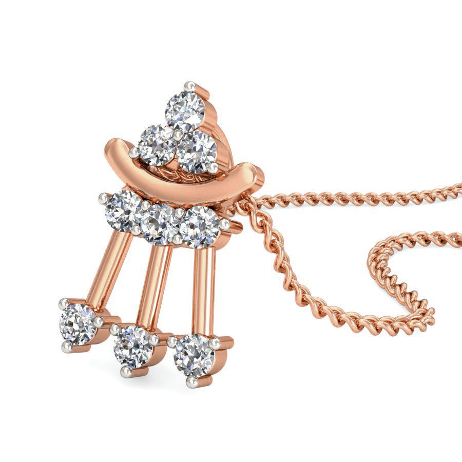 Light wt Diamond Charms Pendant 3dm stl render Detail 3D print model_6