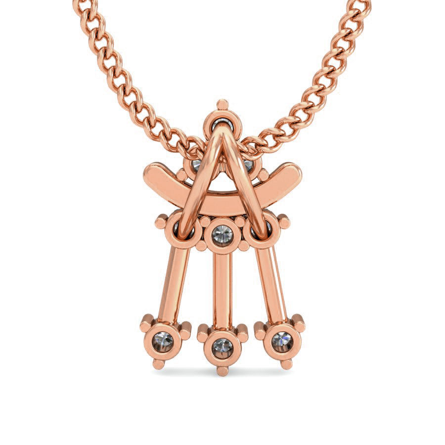 Light wt Diamond Charms Pendant 3dm stl render Detail 3D print model_3