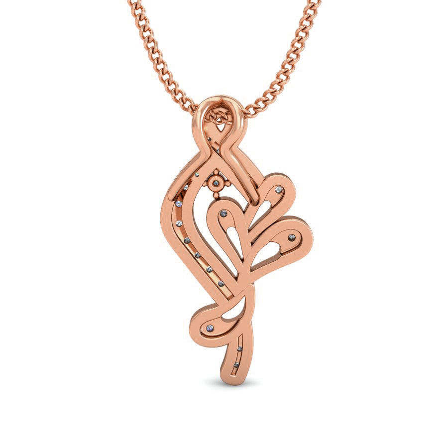 Light wt Diamond Charms Pendant 3dm stl render Detail 3D print model_3