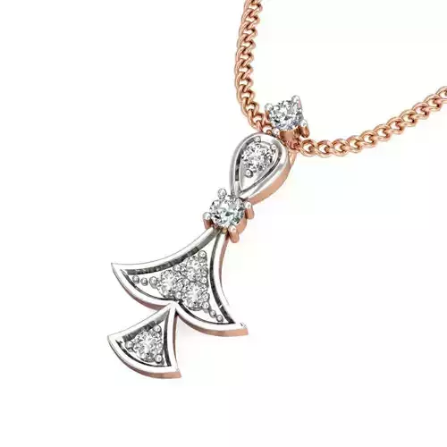 Light wt Diamond Charms Pendant 3dm stl render Detail