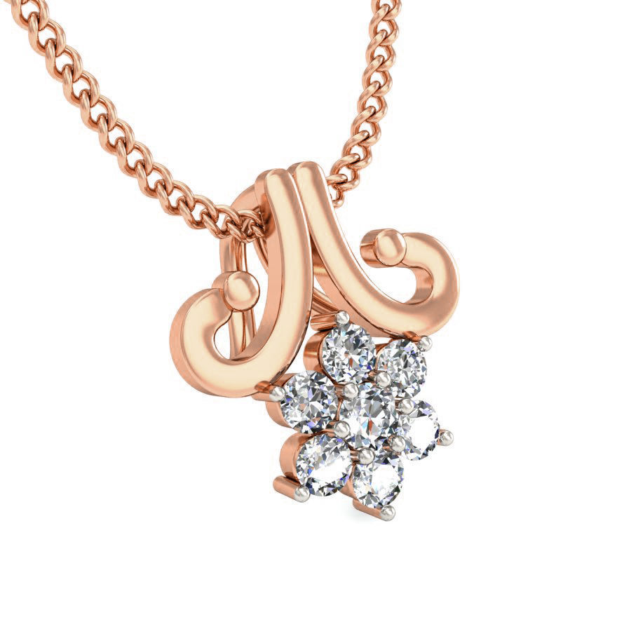 Light wt Diamond Charms Pendant 3dm stl render Detail 3D print model_4