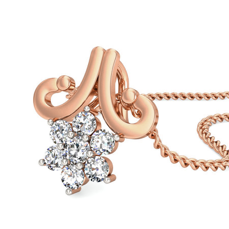 Light wt Diamond Charms Pendant 3dm stl render Detail 3D print model_6