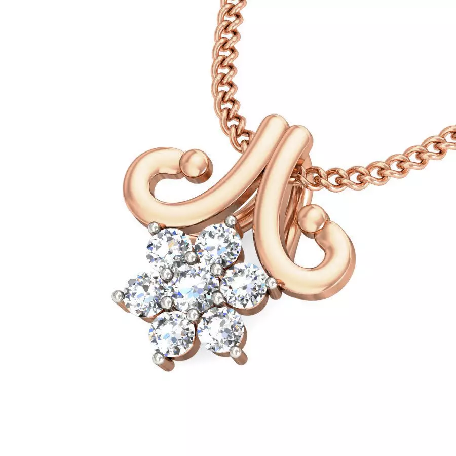 Light wt Diamond Charms Pendant 3dm stl render Detail 3D print model_0