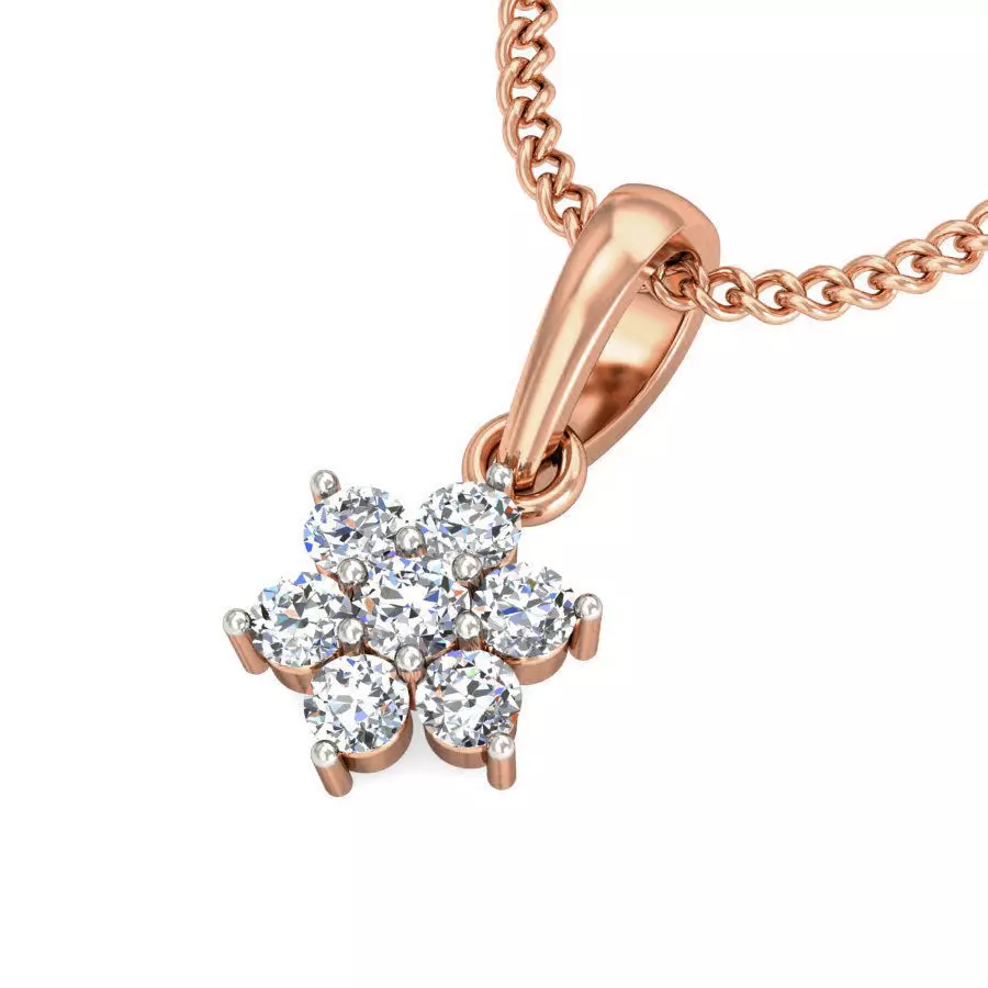 Light wt Diamond Charms Pendant 3dm stl render Detail 3D print model_0