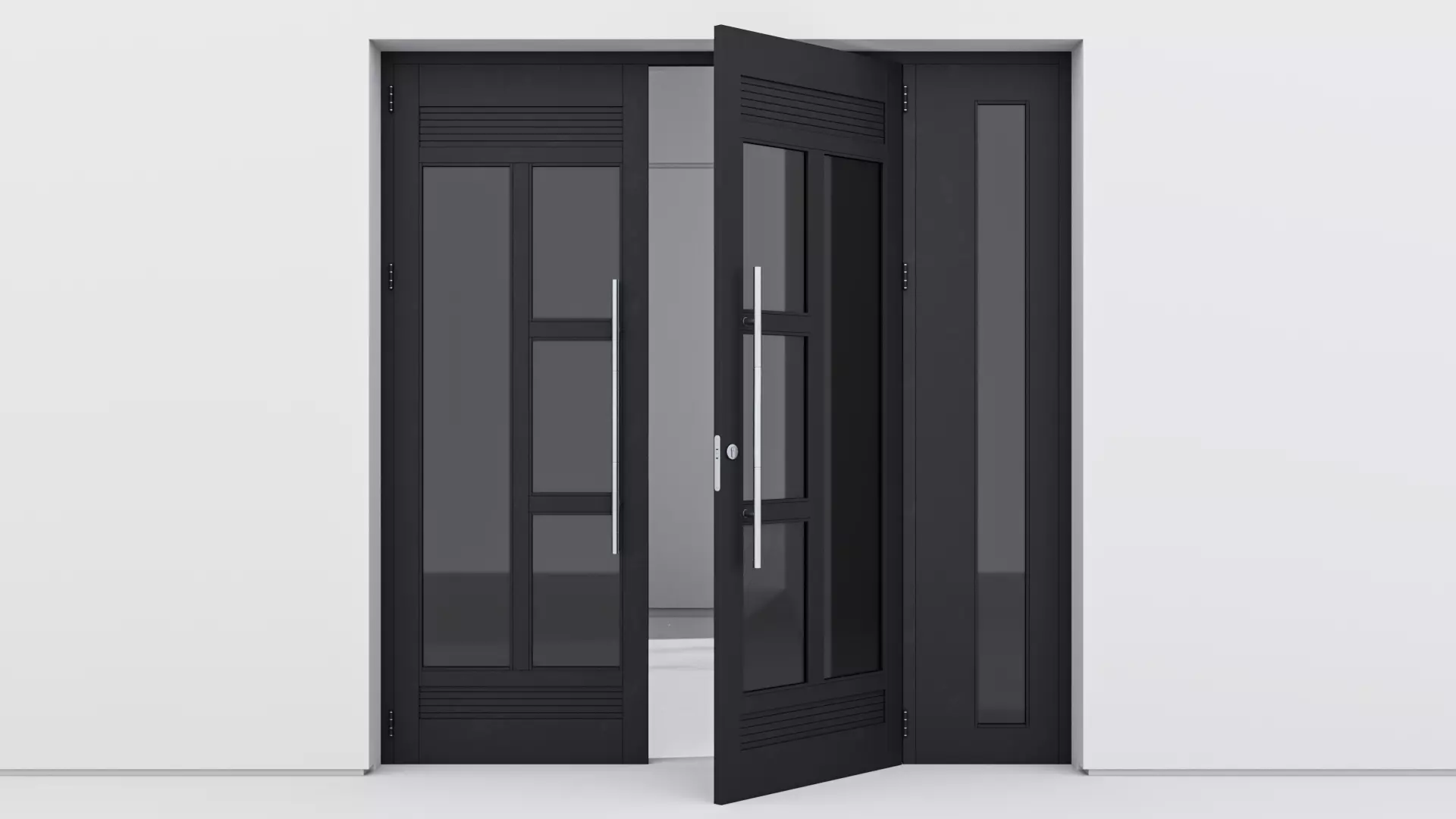 Aluminium door 200 3D model_0