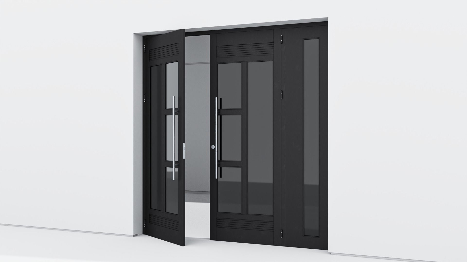 Aluminium door 200 3D model_2