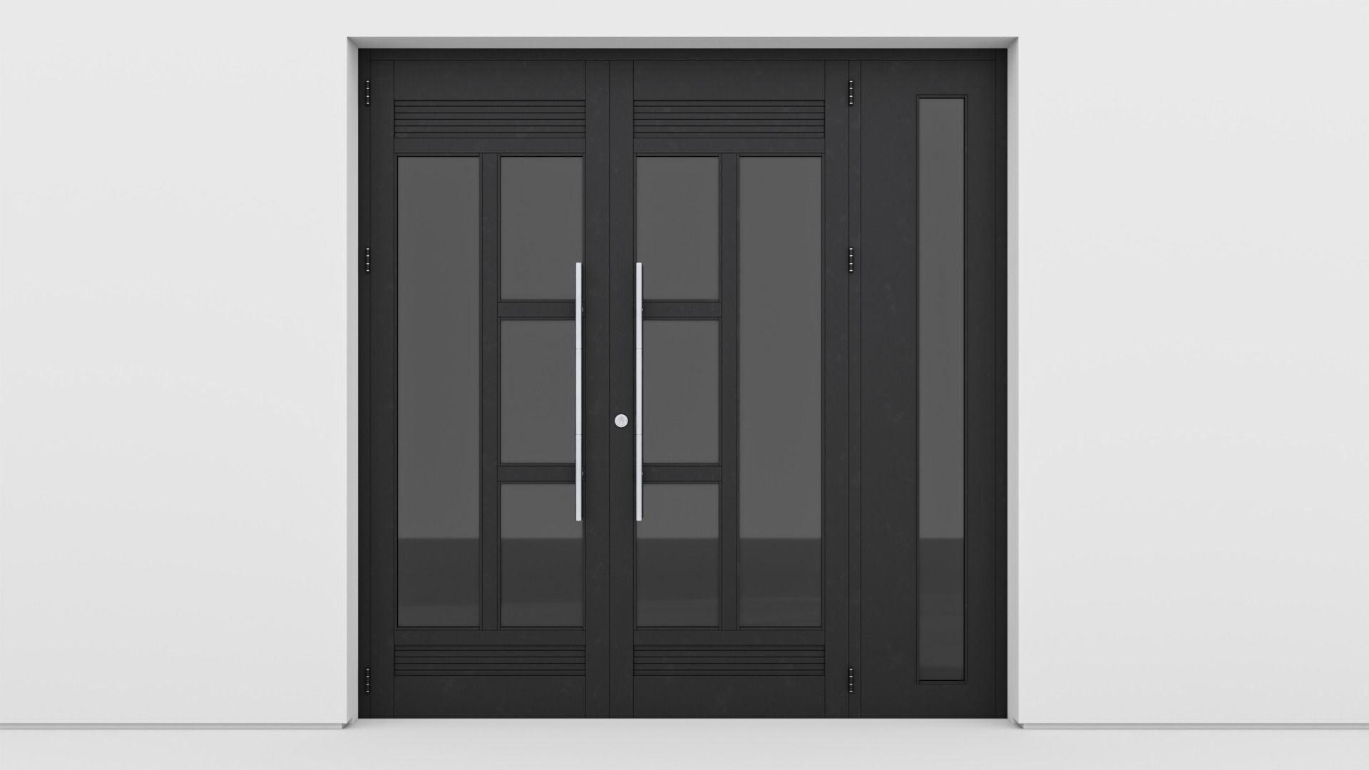 Aluminium door 200 3D model_1
