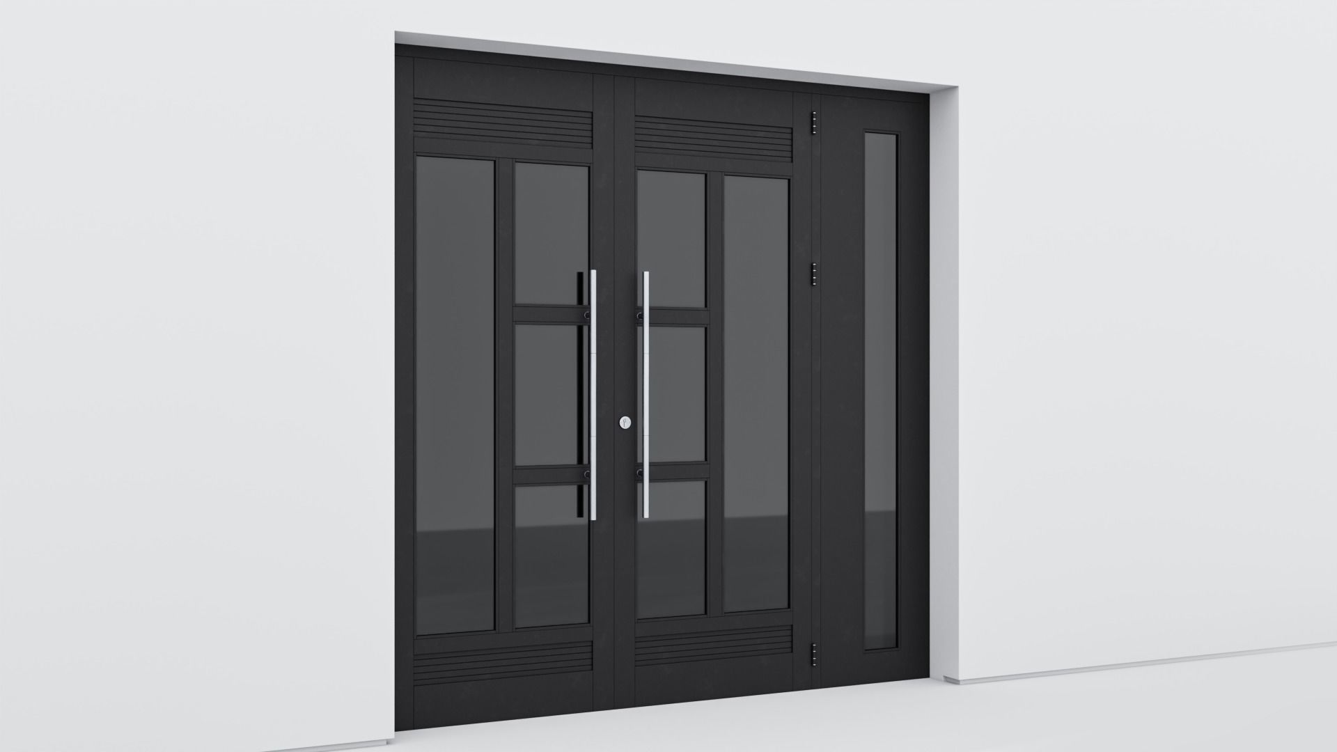 Aluminium door 200 3D model_3