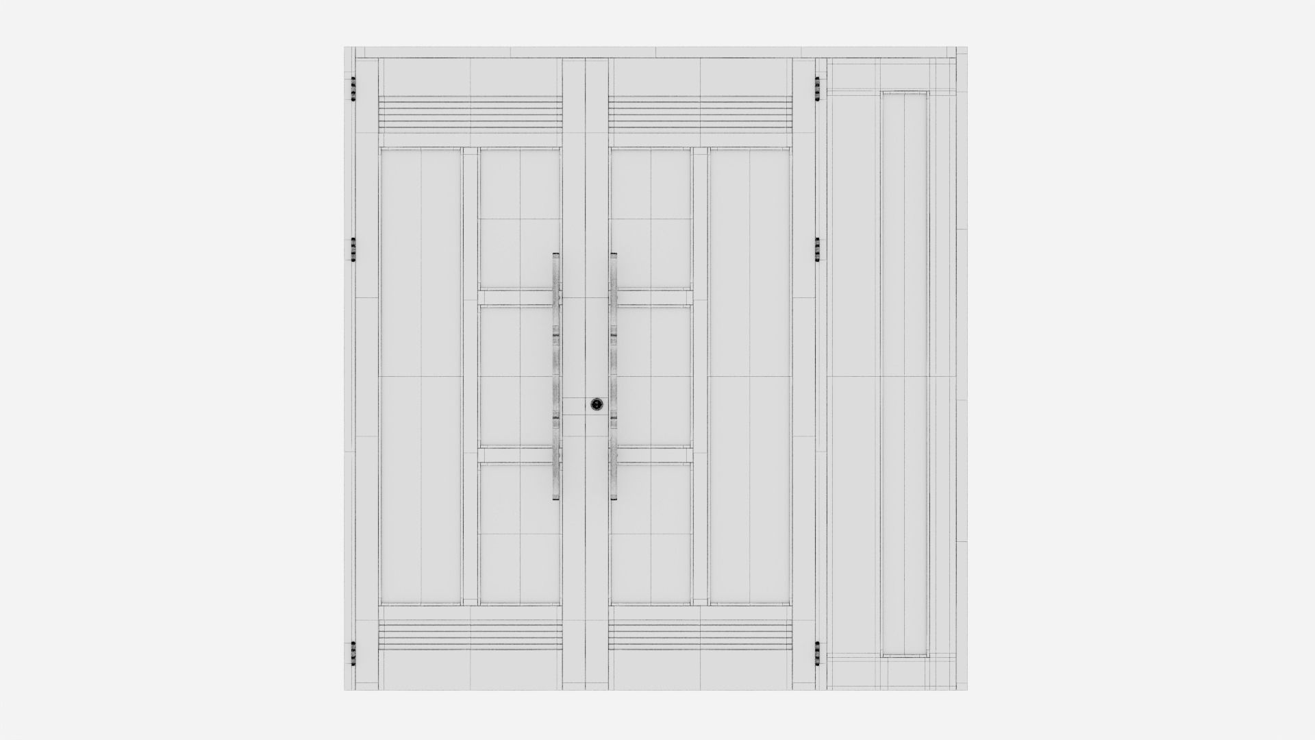 Aluminium door 200 3D model_6