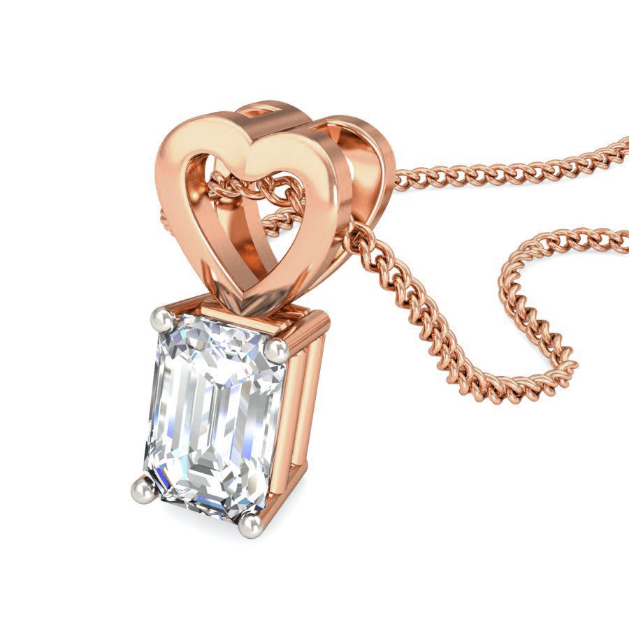 Solitaire Diamond Pendant 3dm stl render detail 3D print model_6