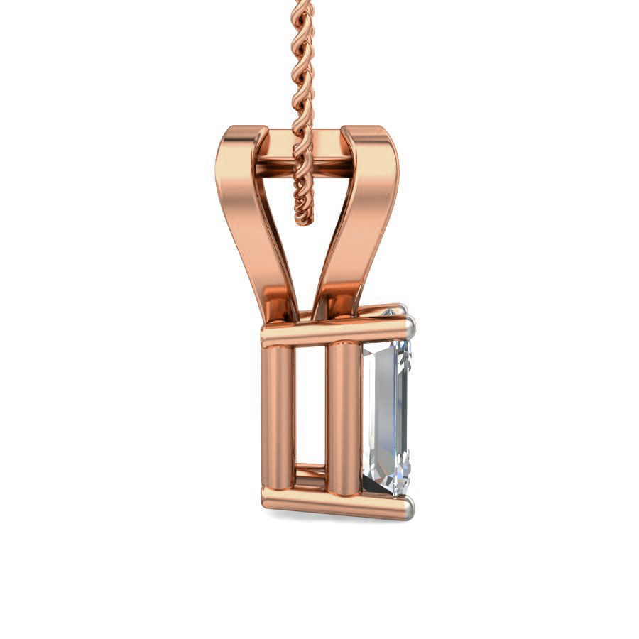 Solitaire Diamond Pendant 3dm stl render detail 3D print model_3