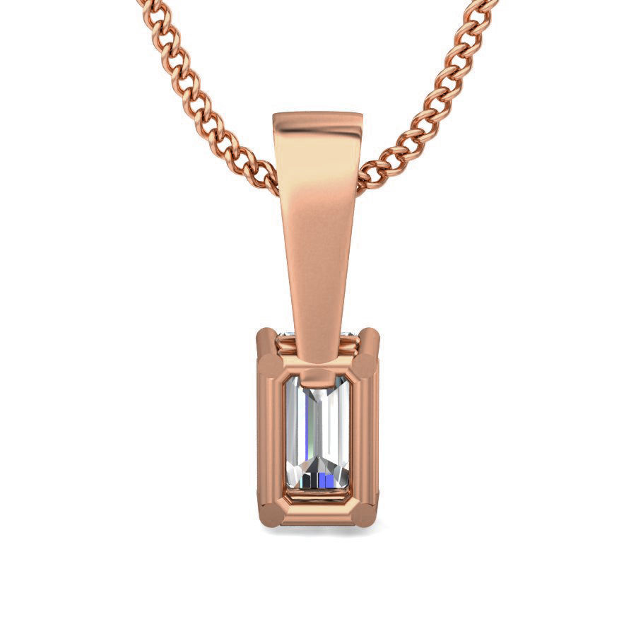Solitaire Diamond Pendant 3dm stl render detail 3D print model_5