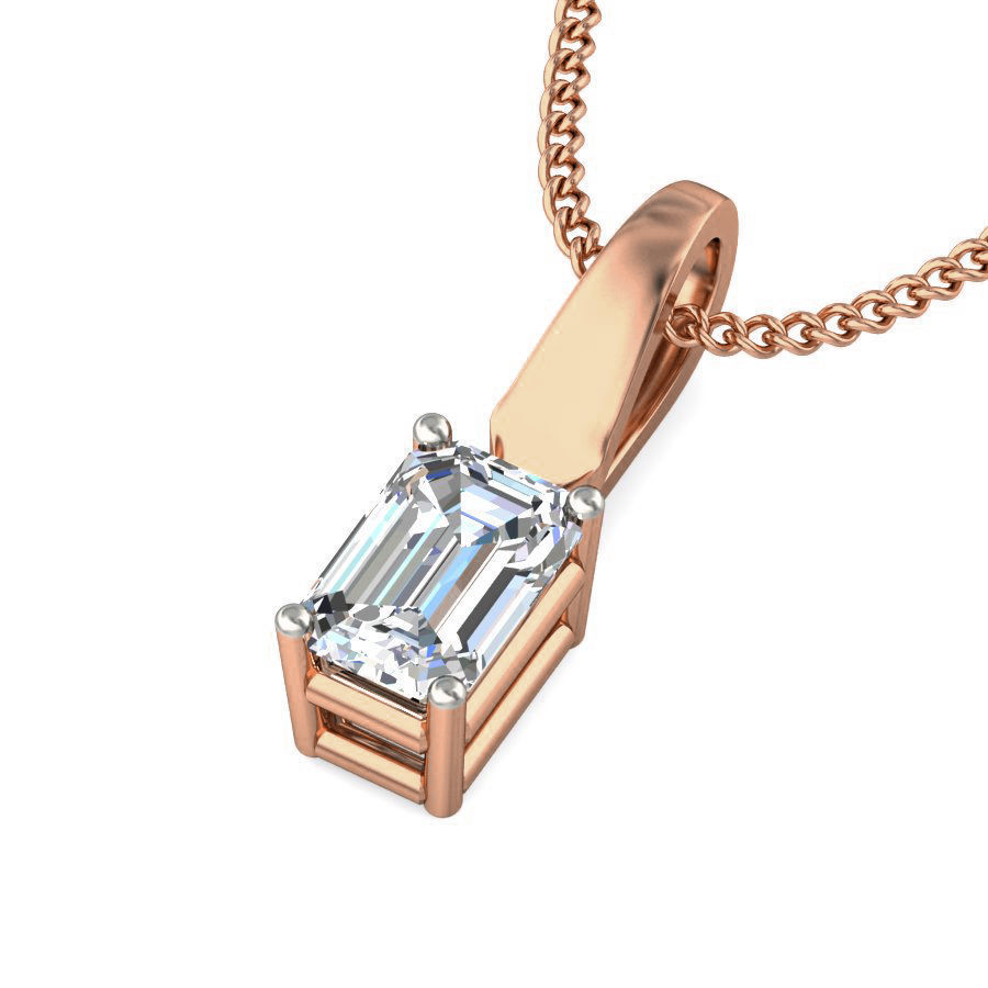 Solitaire Diamond Pendant 3dm stl render detail 3D print model_1