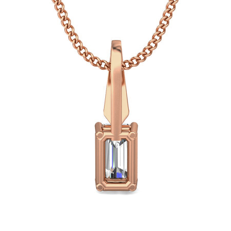 Solitaire Diamond Pendant 3dm stl render detail 3D print model_5