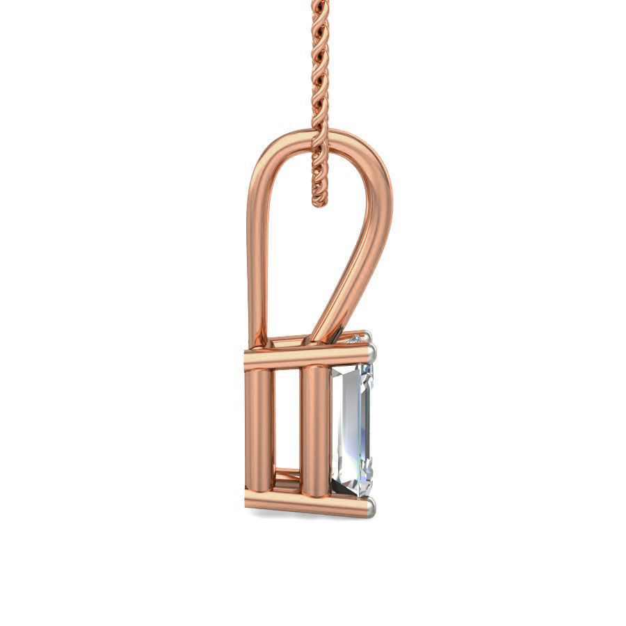 Solitaire Diamond Pendant 3dm stl render detail 3D print model_4