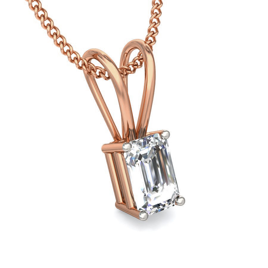 Solitaire Diamond Pendant 3dm stl render detail 3D print model_6