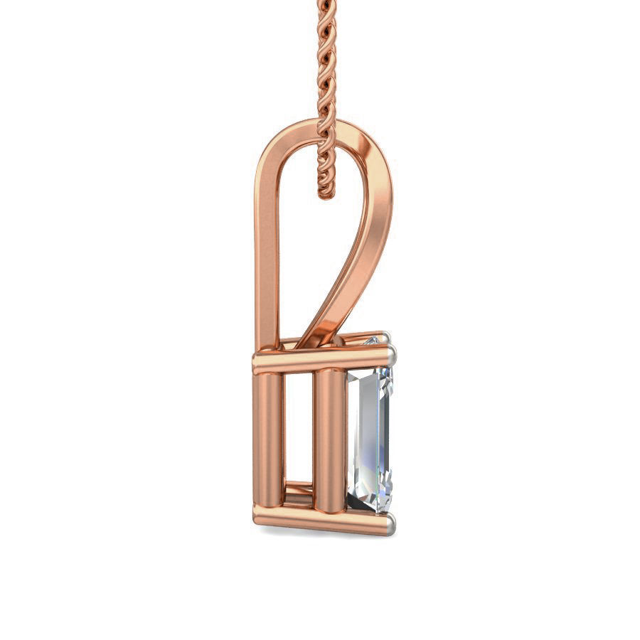 Solitaire Diamond Pendant 3dm stl render detail 3D print model_4