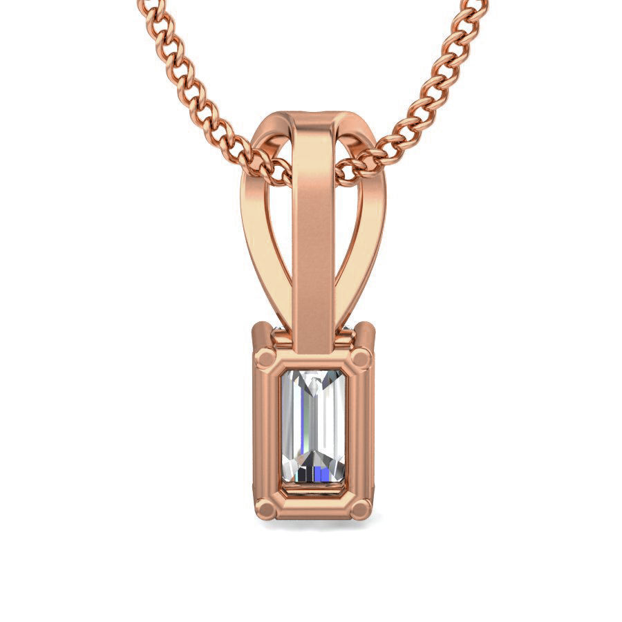 Solitaire Diamond Pendant 3dm stl render detail 3D print model_5