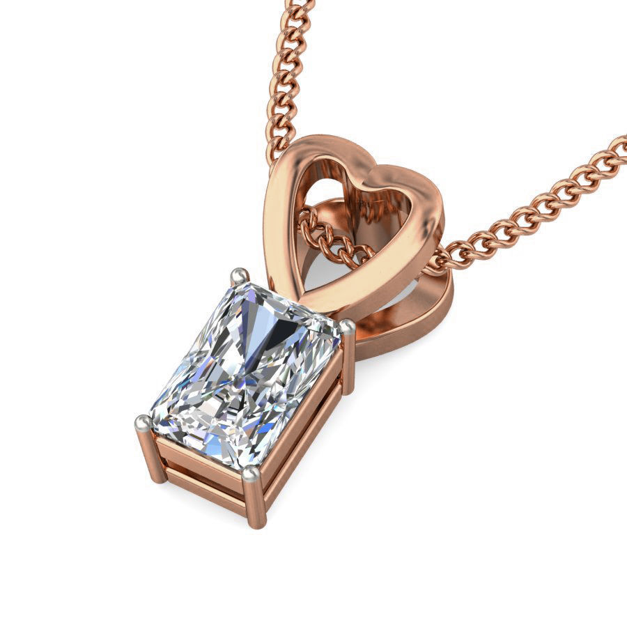 Solitaire Diamond Pendant 3dm stl render detail 3D print model_1