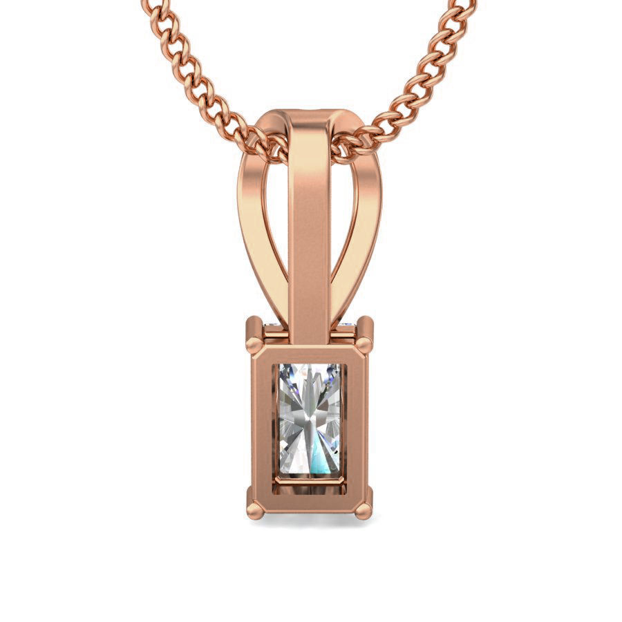 Solitaire Diamond Pendant 3dm stl render detail 3D print model_5