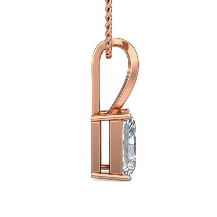 Solitaire Diamond Pendant 3dm stl render detail 3D print model_4
