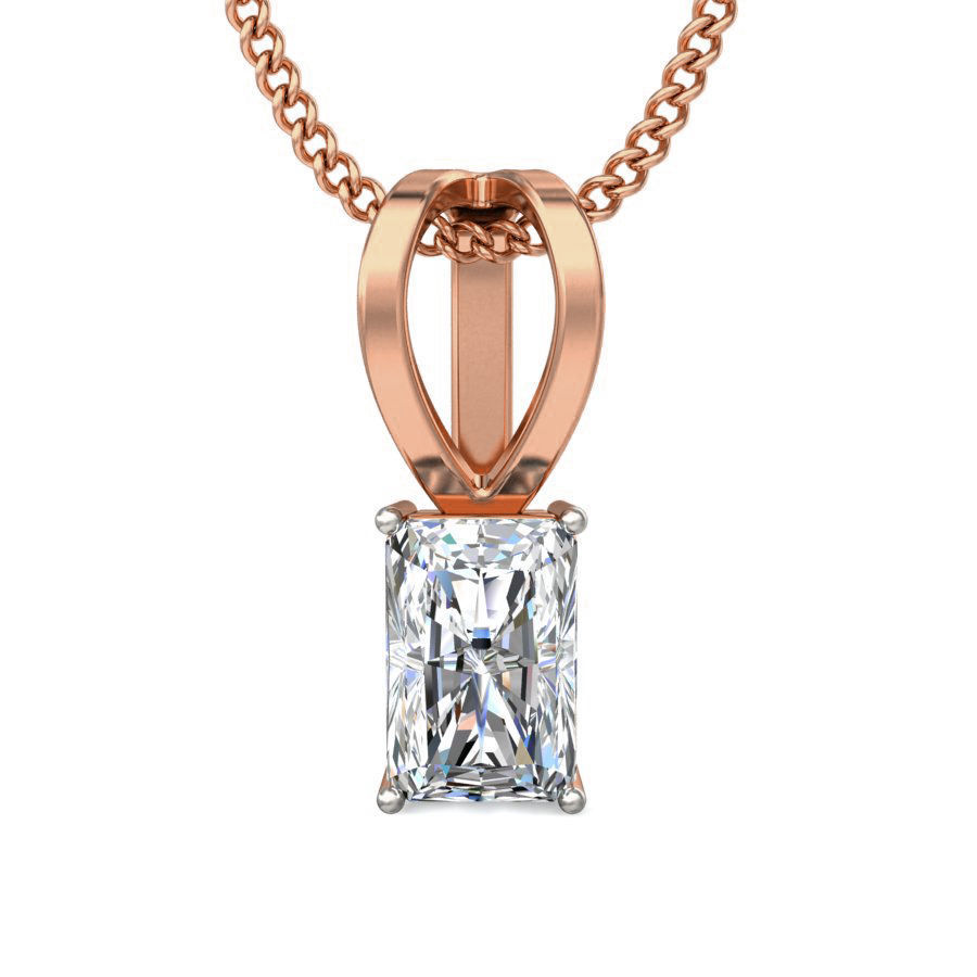 Solitaire Diamond Pendant 3dm stl render detail 3D print model_1