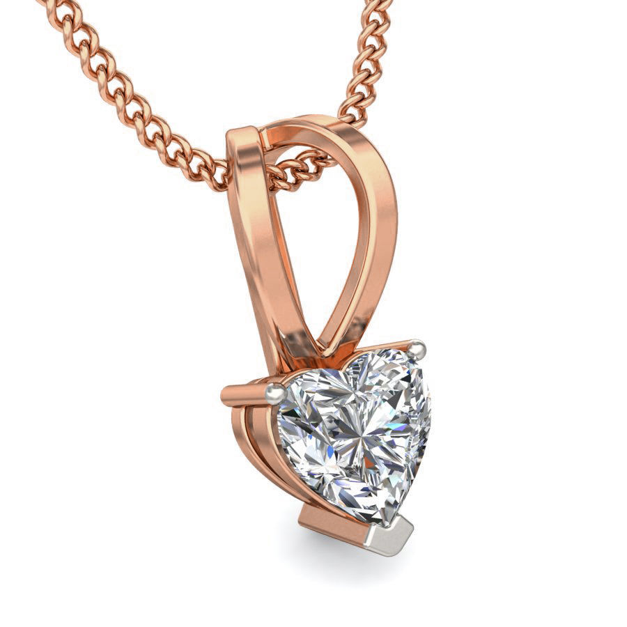 Solitaire Diamond Pendant 3dm stl render detail 3D print model_6