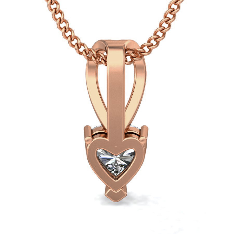 Solitaire Diamond Pendant 3dm stl render detail 3D print model_5