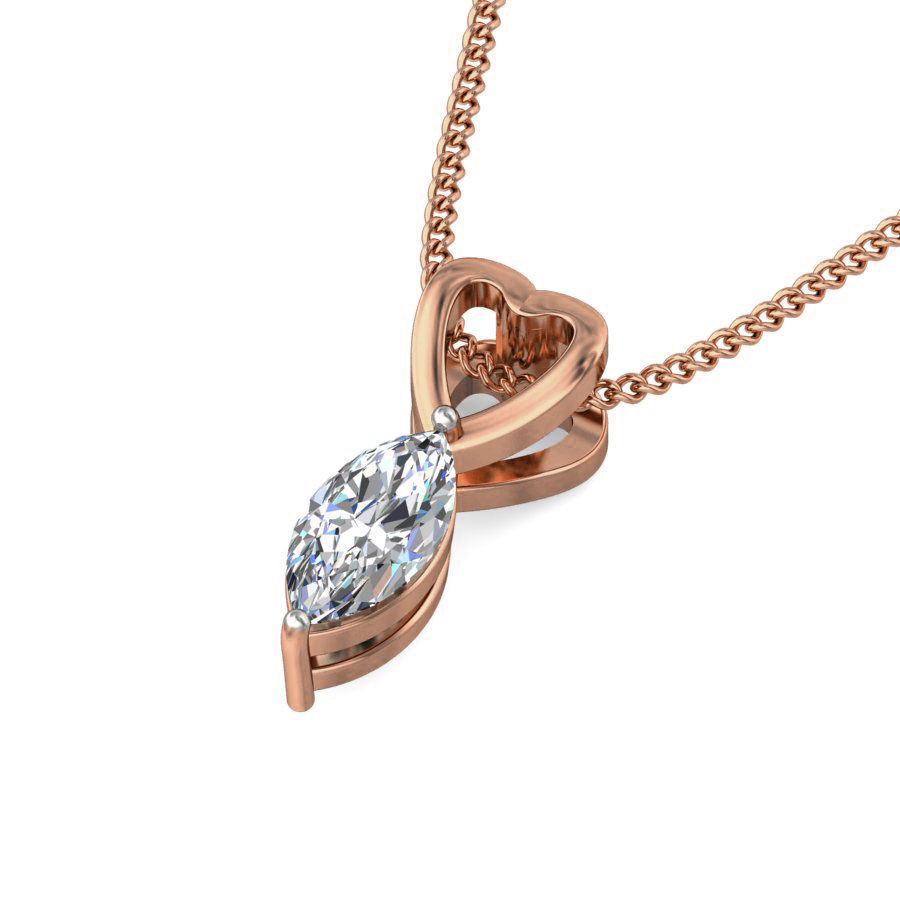 Solitaire Diamond Pendant 3dm stl render detail 3D print model_1