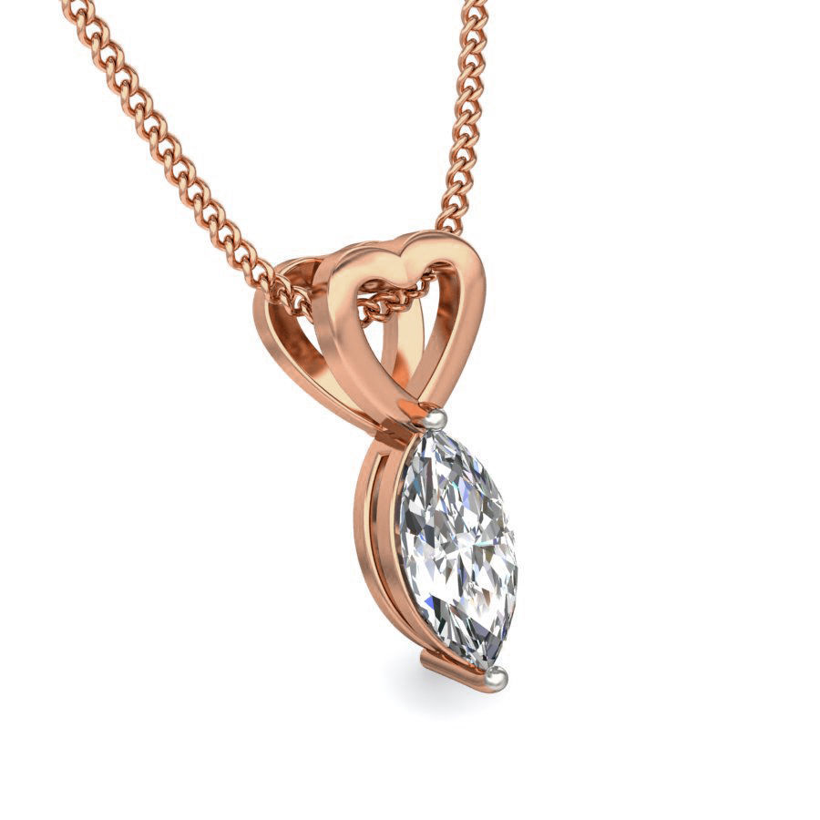 Solitaire Diamond Pendant 3dm stl render detail 3D print model_6