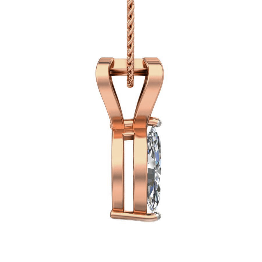 Solitaire Diamond Pendant 3dm stl render detail 3D print model_4
