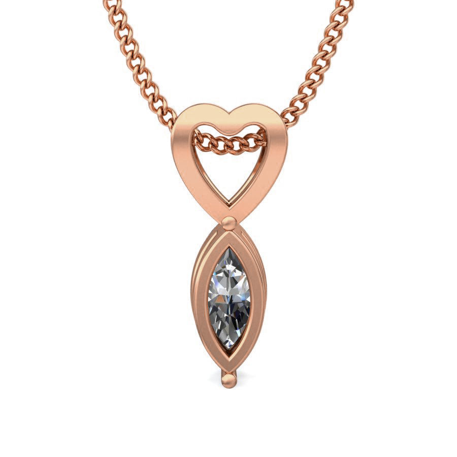 Solitaire Diamond Pendant 3dm stl render detail 3D print model_5