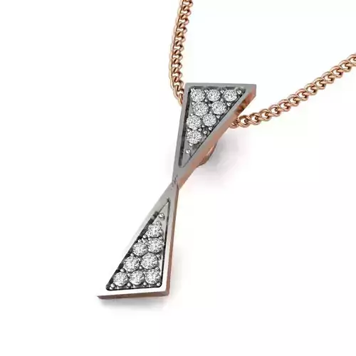 Light wt Diamond Charms Pendant 3dm stl render Detail