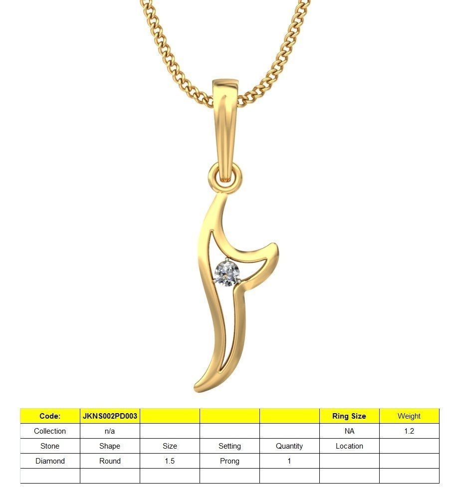 Light wt Diamond Charms Pendant 3dm stl render Detail 3D print model_1