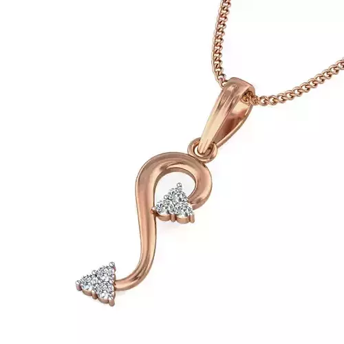 Light wt Diamond Charms Pendant 3dm stl render Detail 3D print model