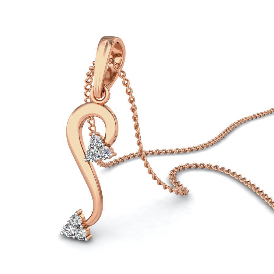 Light wt Diamond Charms Pendant 3dm stl render Detail 3D print model_5