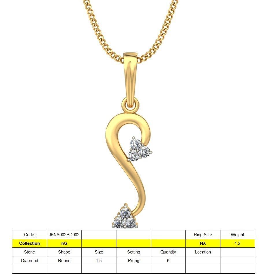 Light wt Diamond Charms Pendant 3dm stl render Detail 3D print model_1