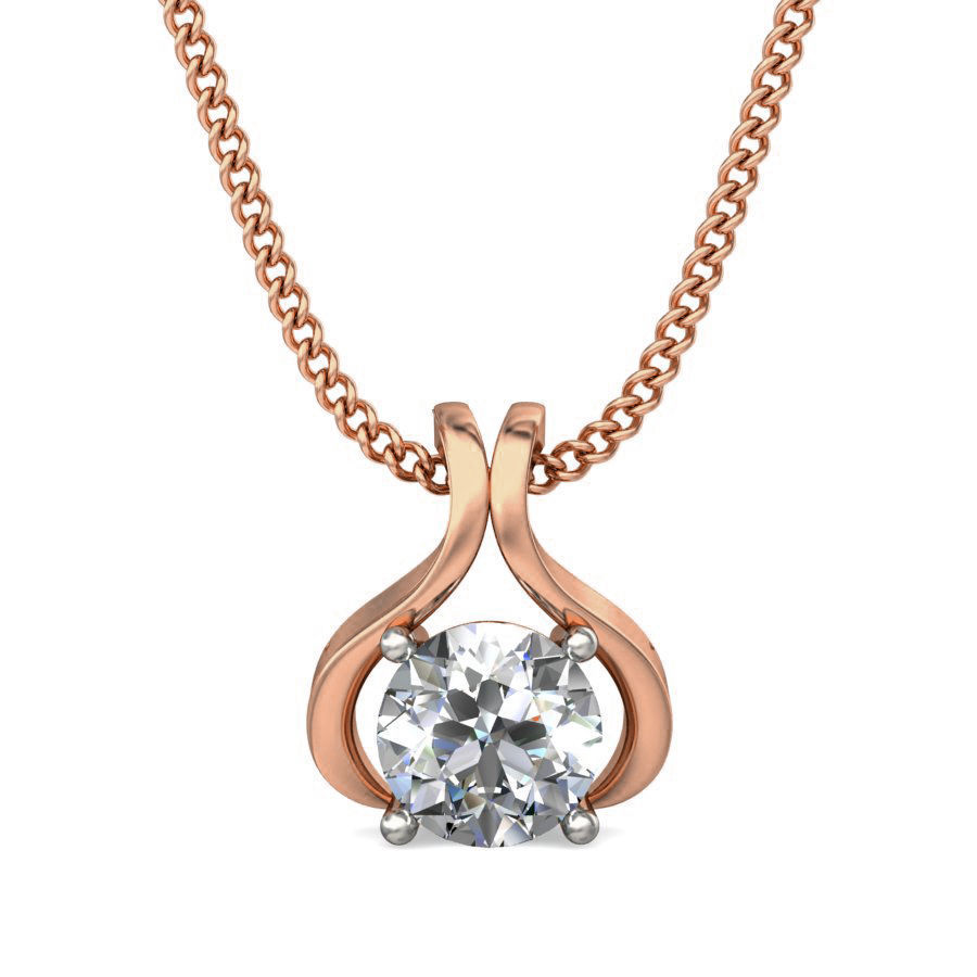 Solitaire Diamond Pendant 3dm stl render detail 3D print model_2