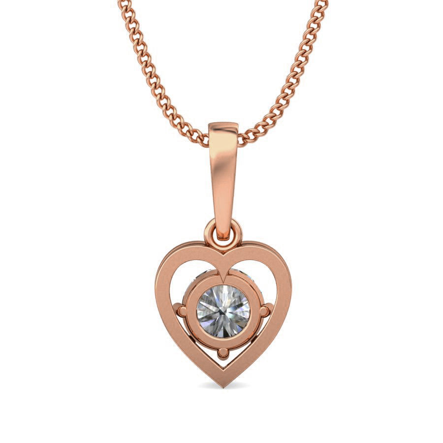 Solitaire Diamond Pendant 3dm stl render detail 3D print model_4