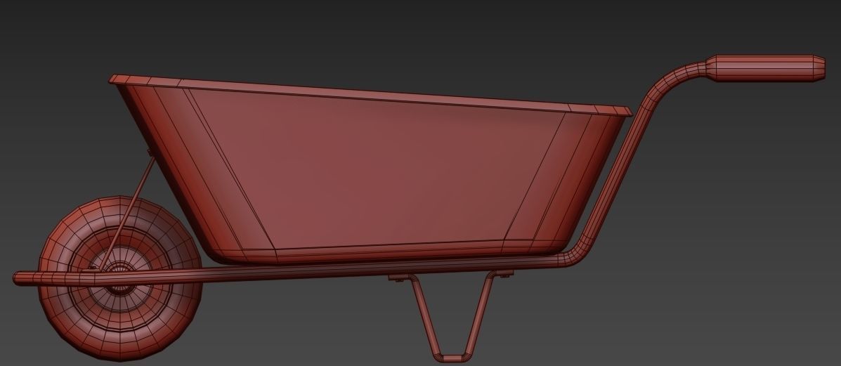 3D REALISTIC WHEEL BARROW MODELLING ONLY THREE THOUSAND POLYGON Low-poly 3D model_23