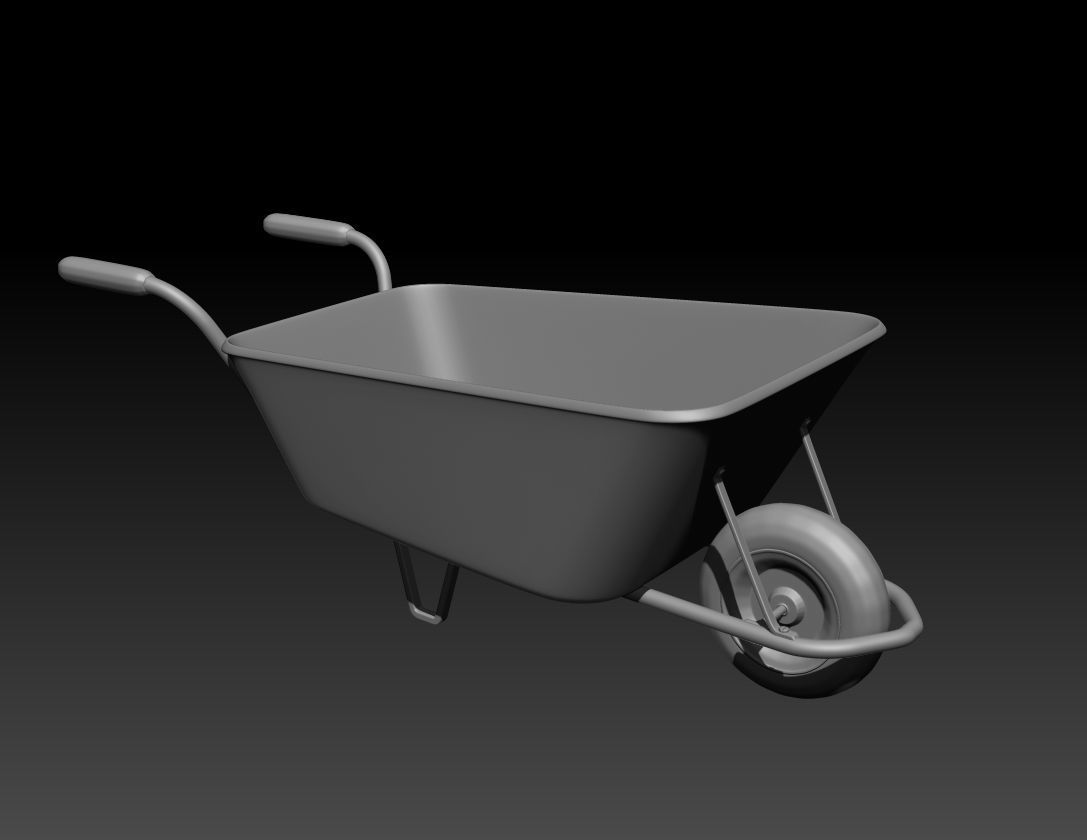 3D REALISTIC WHEEL BARROW MODELLING ONLY THREE THOUSAND POLYGON Low-poly 3D model_21